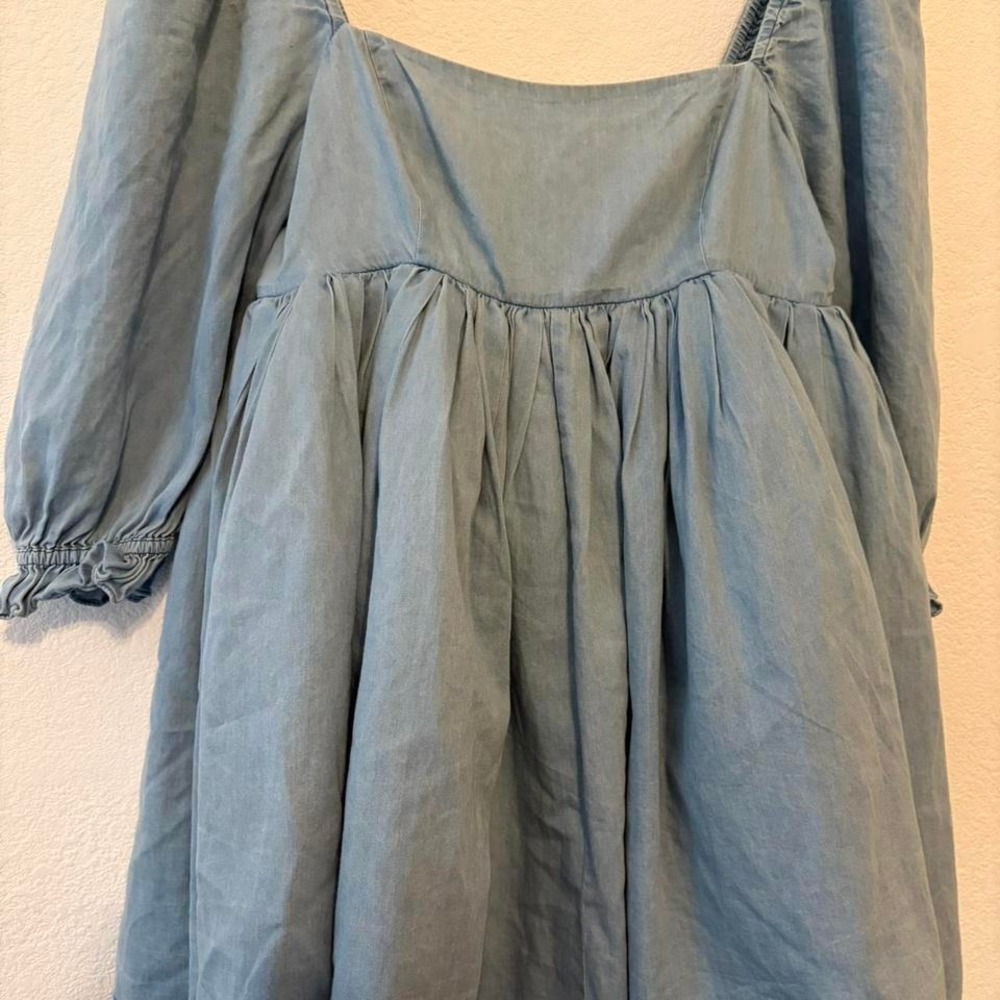 Coquette princess SELKIE blue mini puff dress size S - Picture 5 of 8